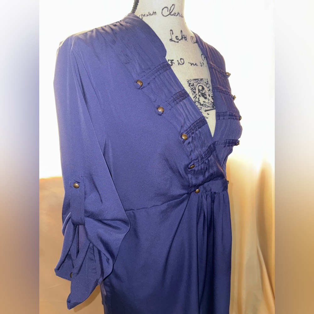 🌺 3 For $20 ~ Motherhood Maternity Blue Blouse Women’s Size Large 💙